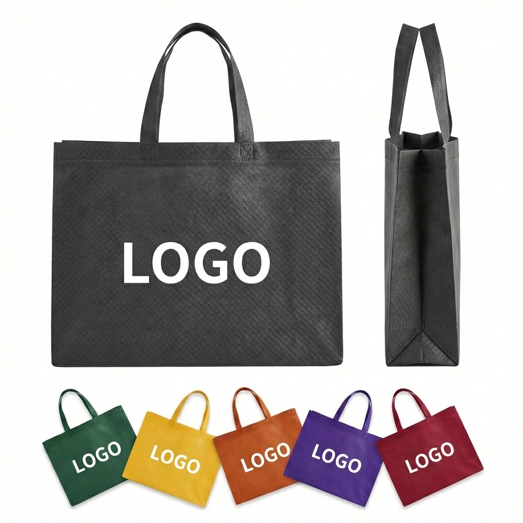 Reusable Non-Woven Grocery Tote with Reinforced Carrying Straps and Stable Gusset