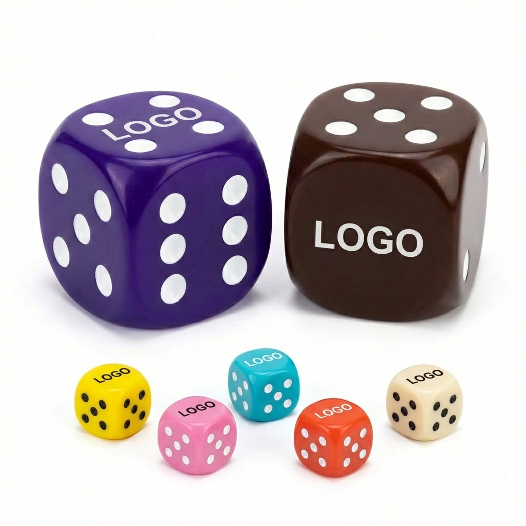 Polished Resin Oversized Dice Set - Vintage Aesthetic Tabletop Decor