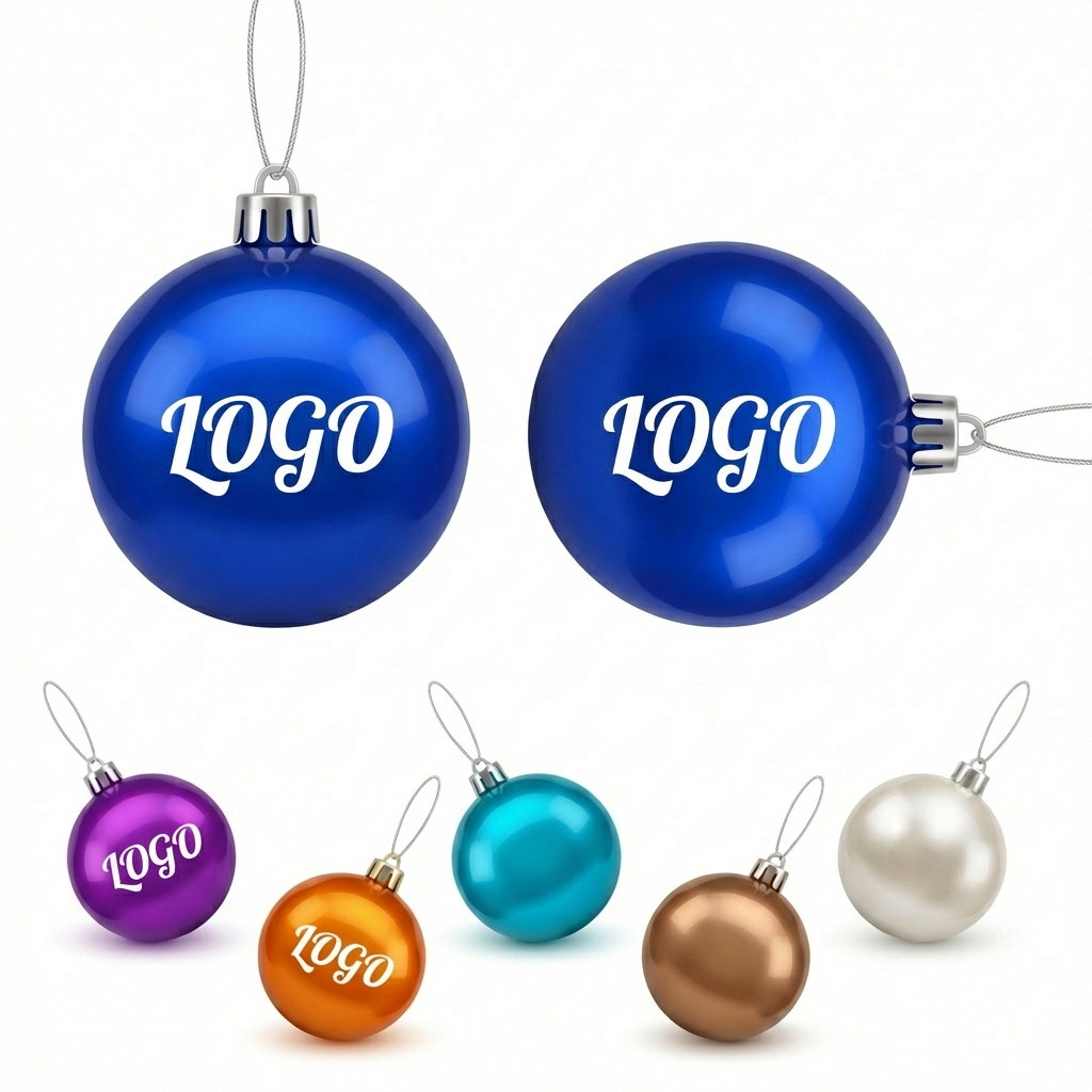 Vibrant Glossy Shatterproof Sphere Ornaments for Festive Branding