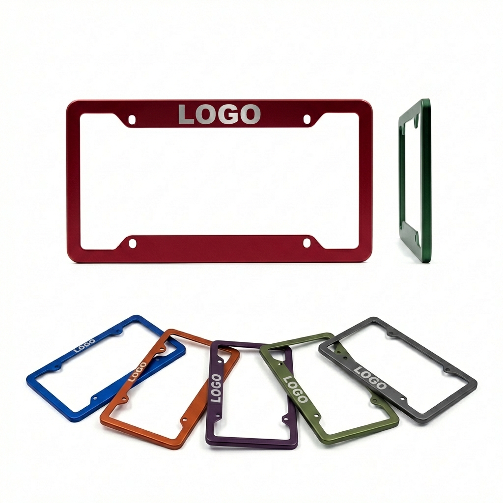 Durable Slim Aluminum License Plate Frame for Vehicle Branding
