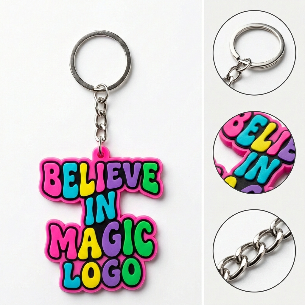 Dimensional Micro-Injected Soft PVC Keyring