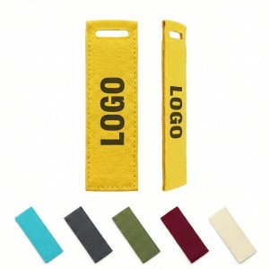 Stitched Textile Key Tag with Reinforced Slot for Logo Decoration