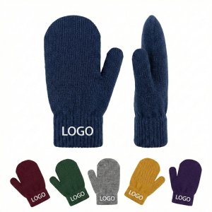 Customizable Knit Winter Mittens for Seasonal Commuting