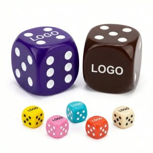 Polished Resin Oversized Dice Set - Vintage Aesthetic Tabletop Decor