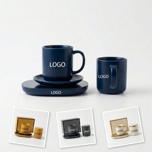 Professional Desktop Ceramic Beverage Warmer and Mug Set