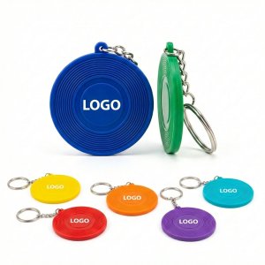 Vintage Vinyl Style Circular Plastic Key Tag