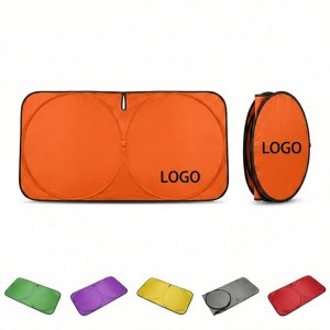 Collapsible Automotive Sunshade with Reflective Heat Barrier