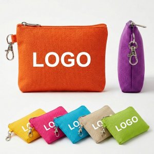 Durable Cotton Canvas Zippered Organizer with Swivel Metal Hook