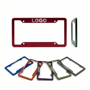 Durable Slim Aluminum License Plate Frame for Vehicle Branding