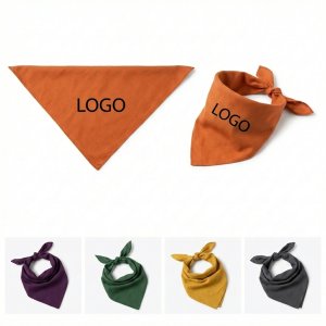Solid Triangle Pet Bandana with Adjustable Tie Closure