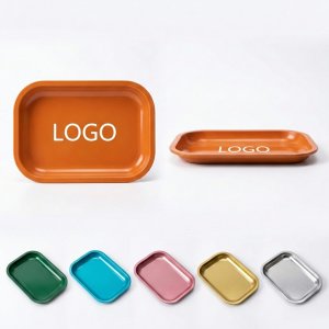 Durable Rectangular Metallic Serving Tray with High-Gloss Finish