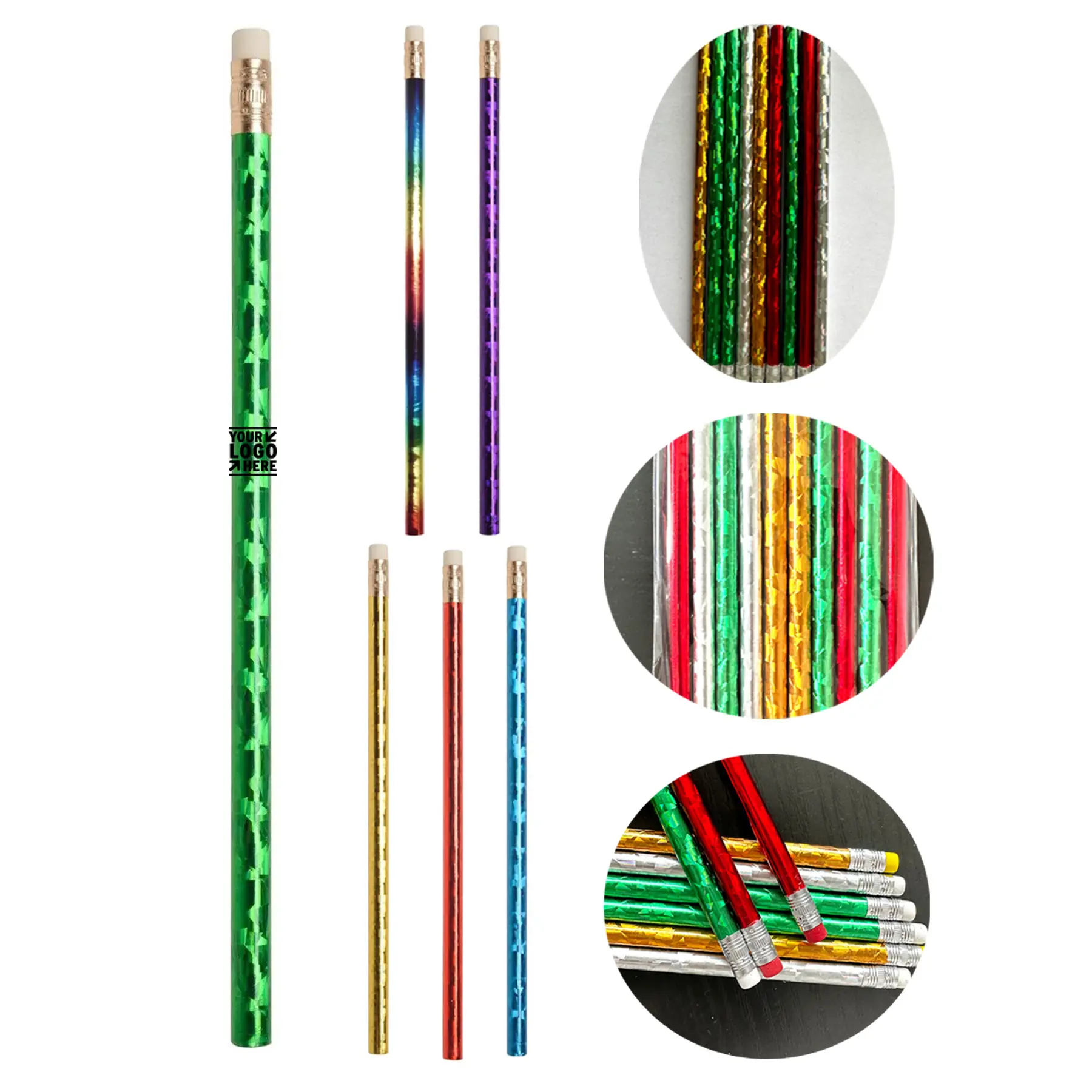 Glittering Foil-Wrapped Writing Pencil 2
