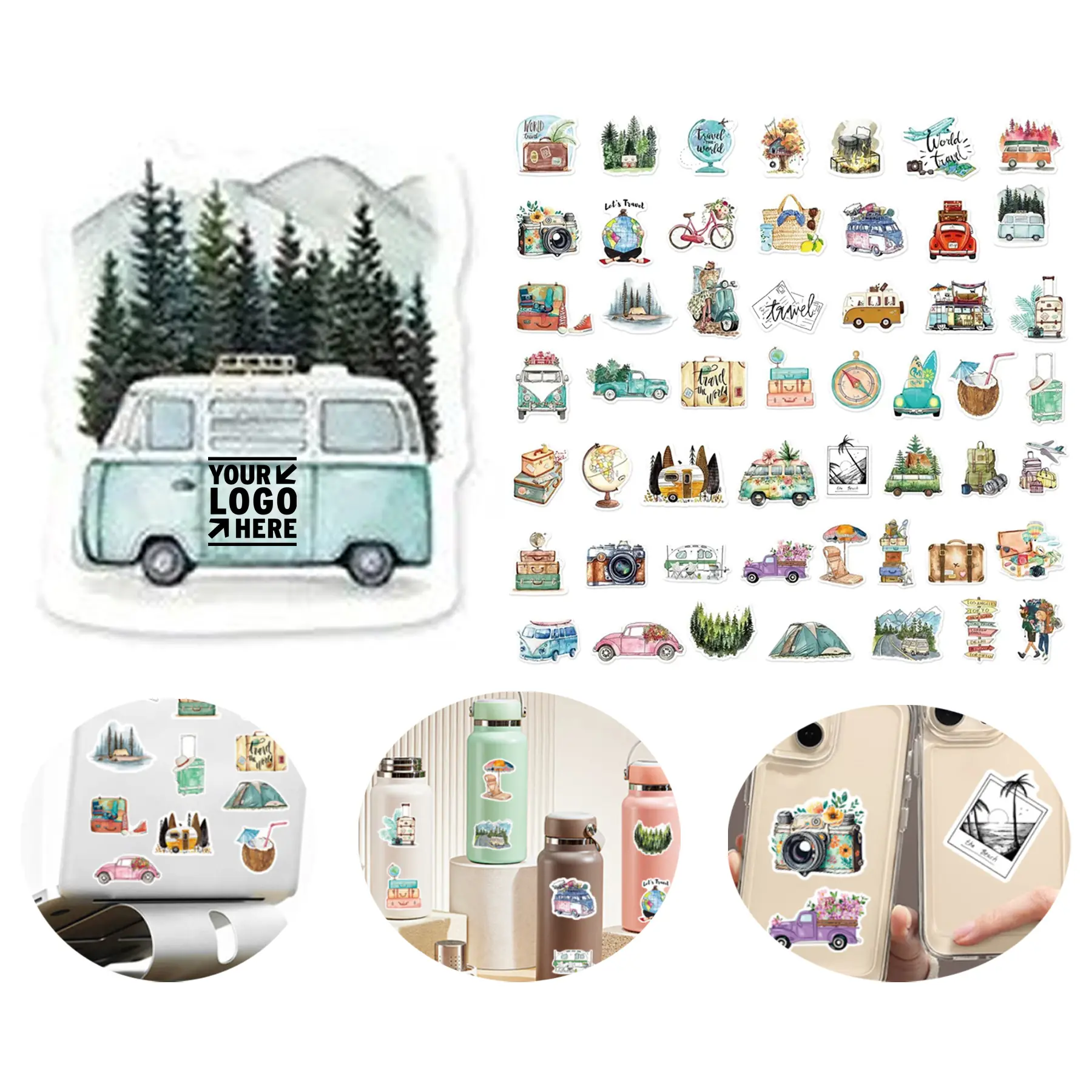 Customizable Removable Vinyl Sticker Sheets 2