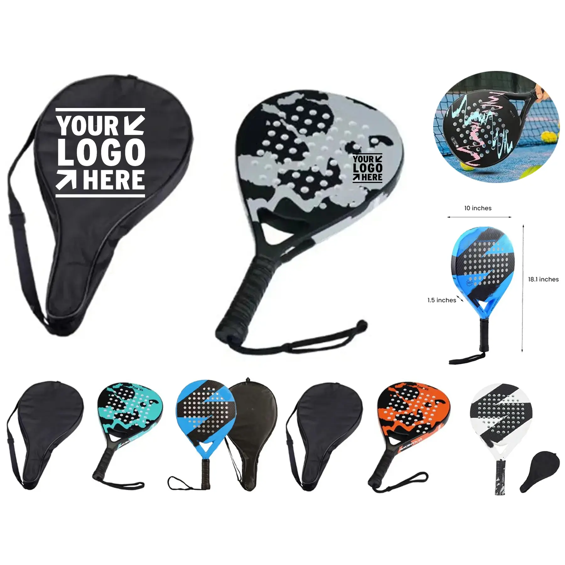 Premium Composite Paddle Tennis Racket 2