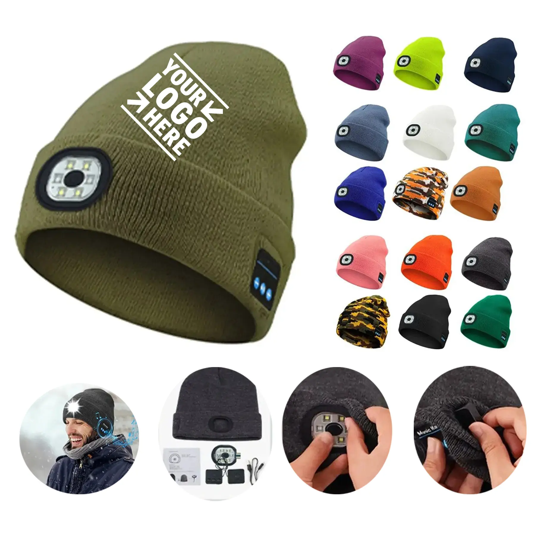 Wireless Audio Illuminated Beanie 2