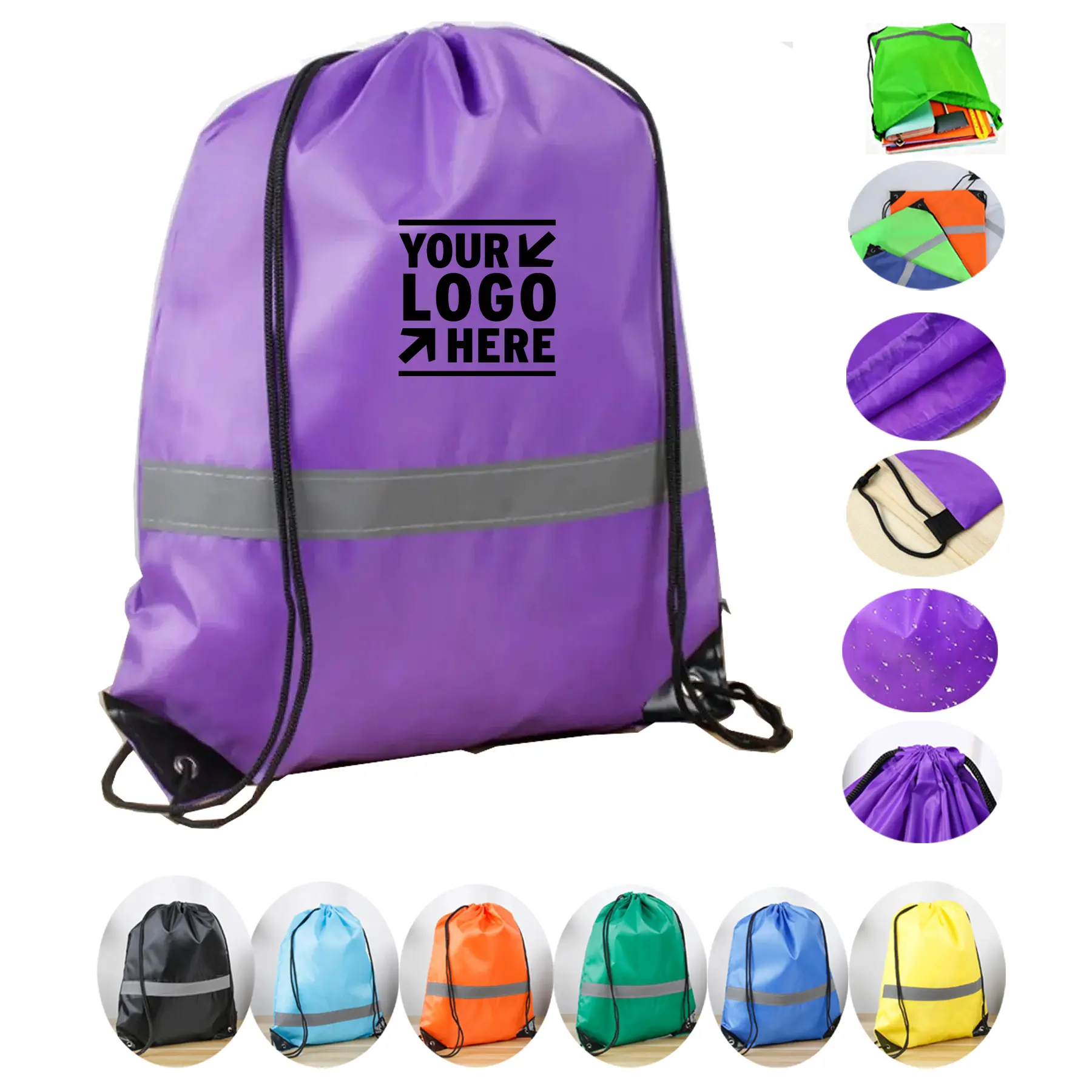 Luminous Safety Drawstring Pack 2