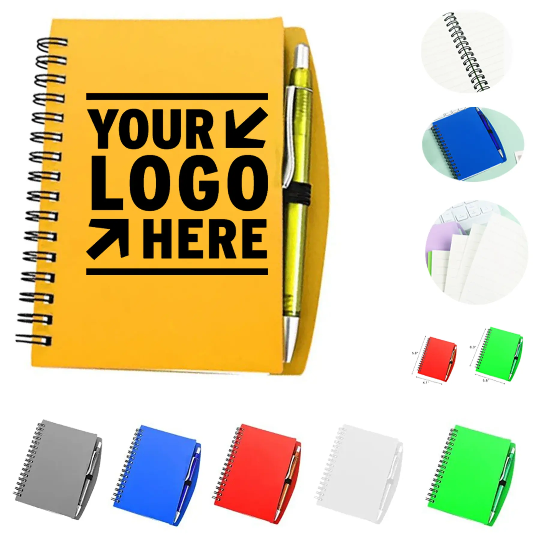 Spiral Bound Notebook with Pen 2