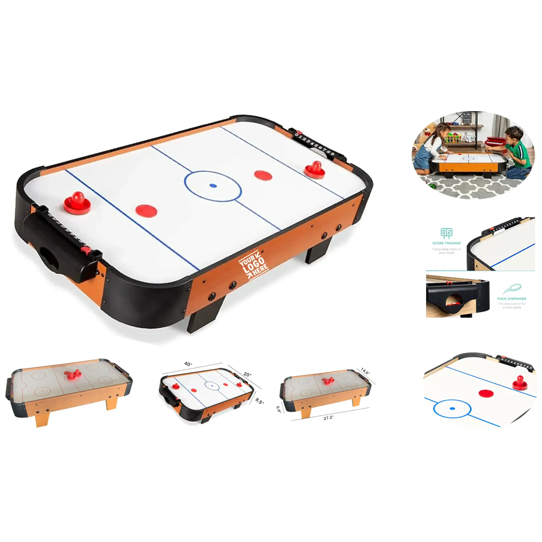 Compact Tabletop Air Hockey Game 2