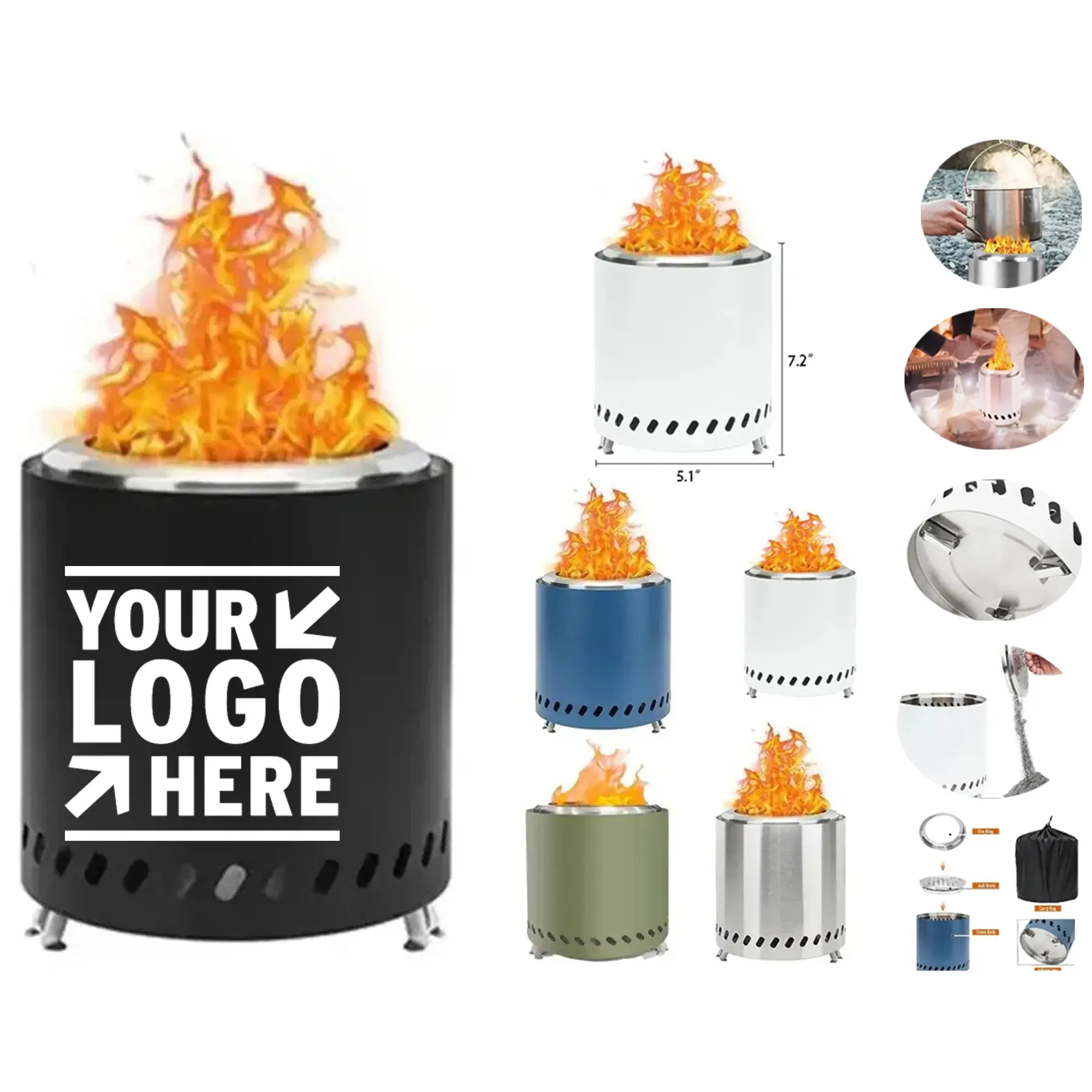 Portable Tabletop Fire Pit 2