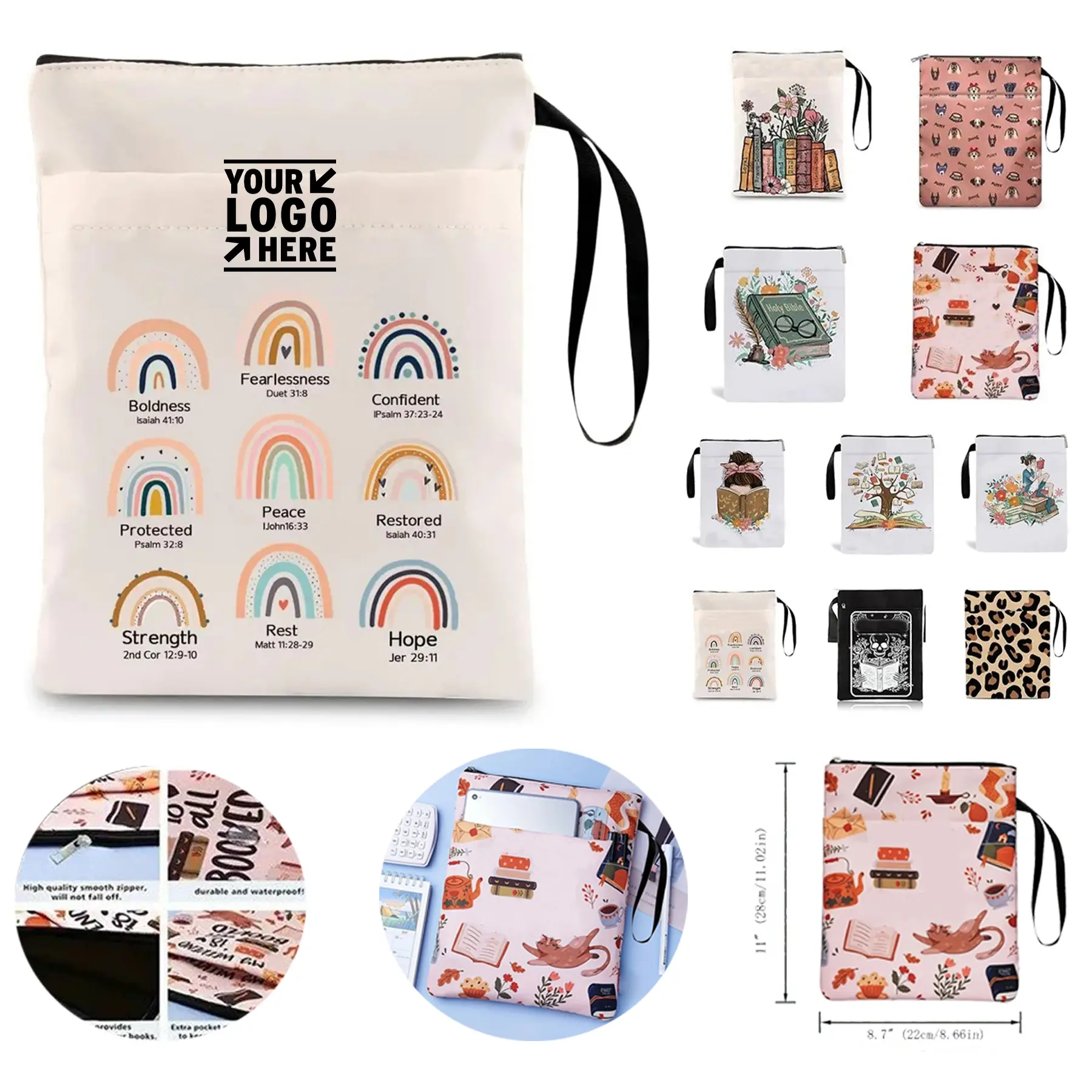 Customizable Protective Book Covers and Storage Bags 2