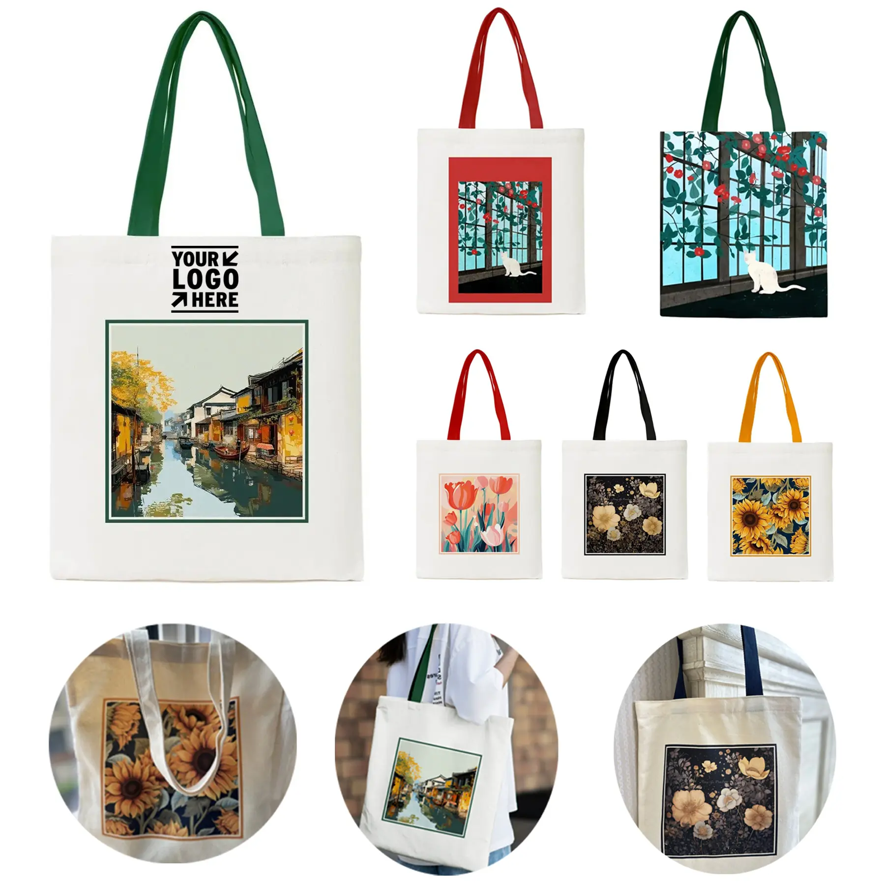 Personalized Sustainable Canvas Carryall 2