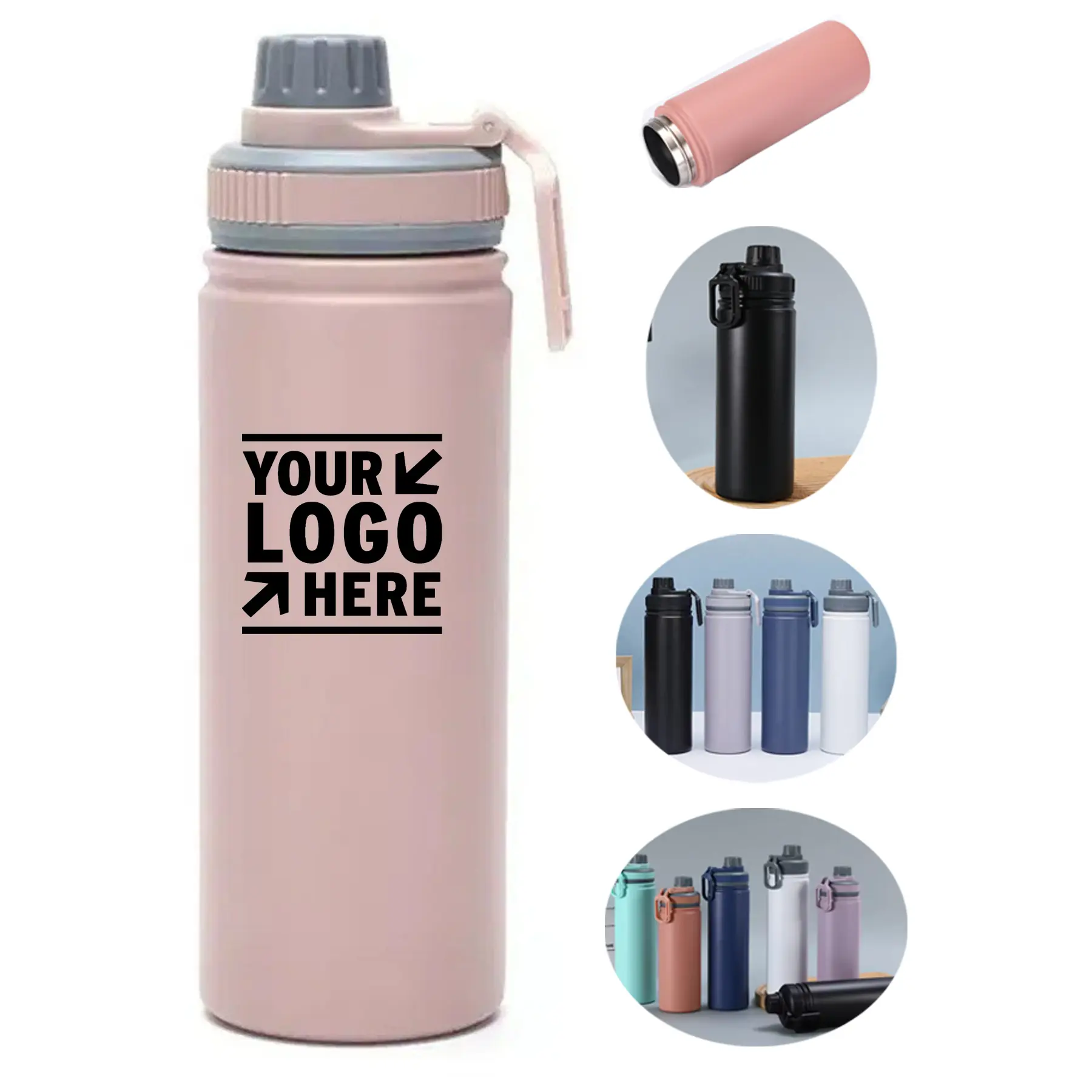 Premium Travel Tumbler with Handle and Flip Straw 2