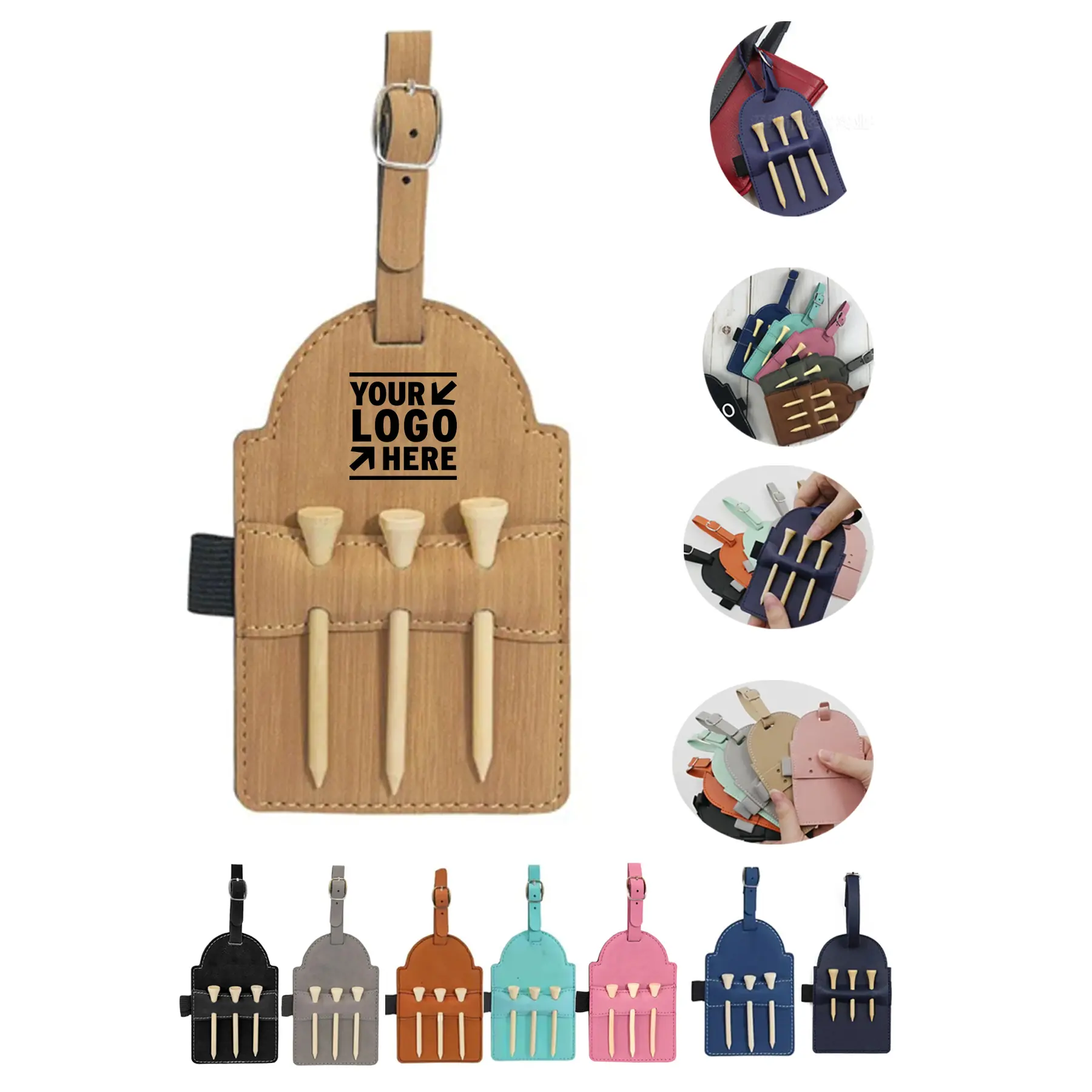 Elegant Golf Bag Identifier with Tees 2