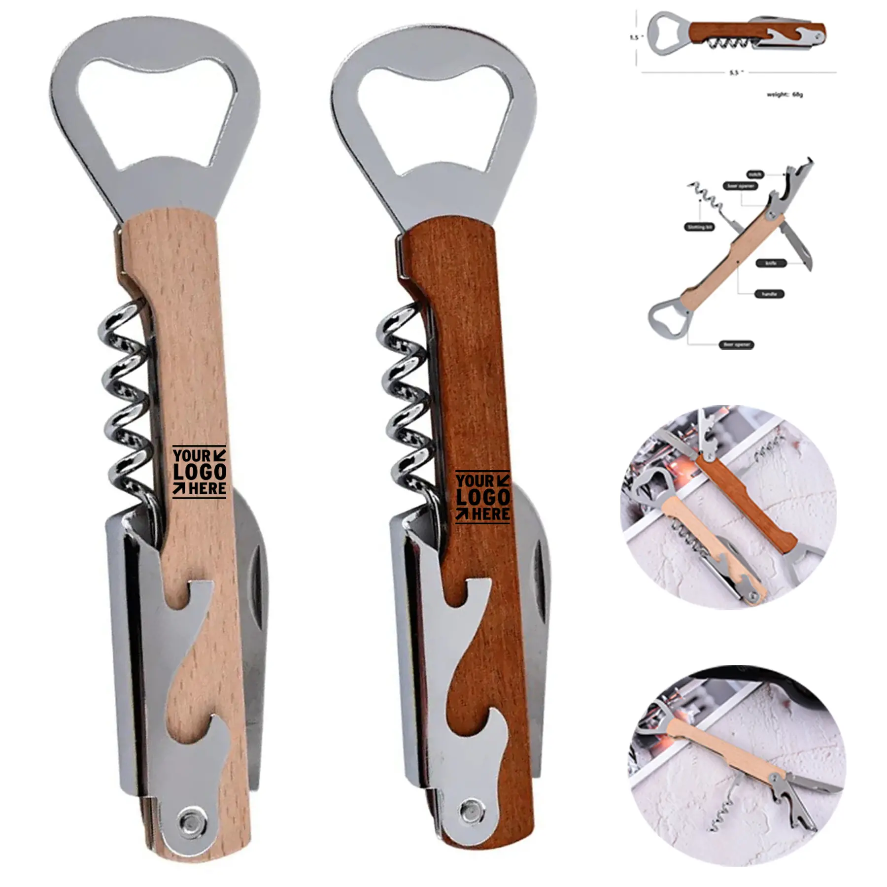 Premium Wooden Handle Wine Opener 2