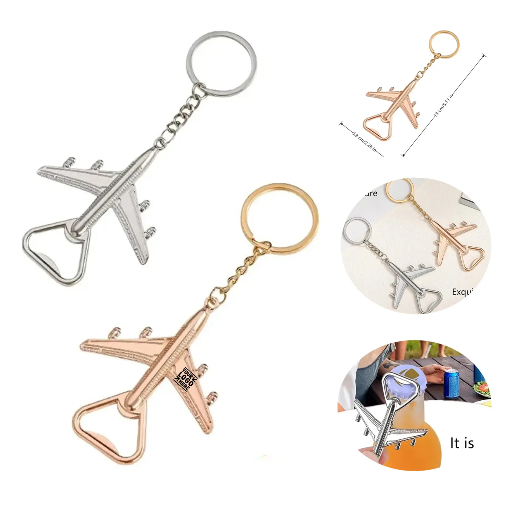 Aviation Style Bottle Opener Keychain 2