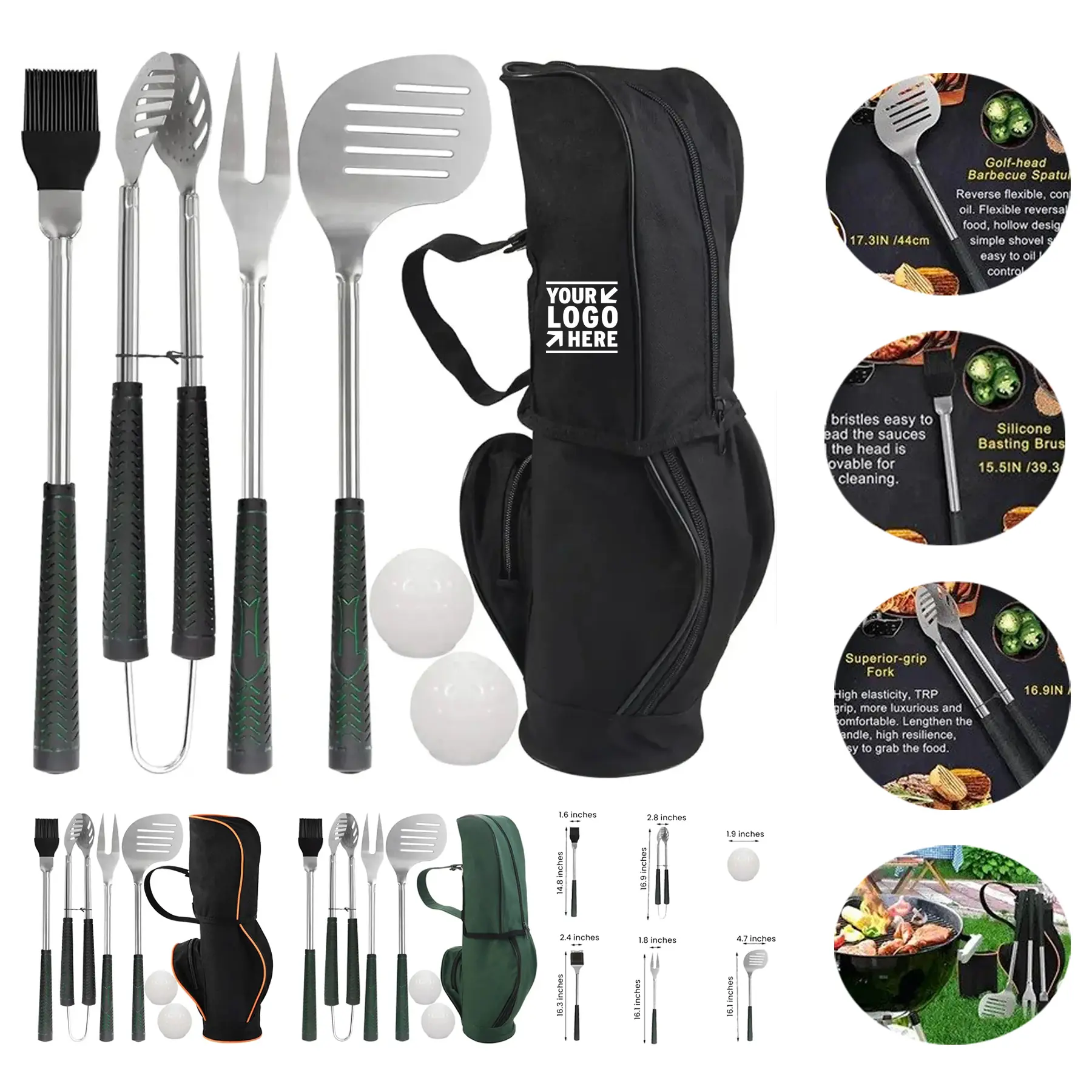 Premium Golf-Themed Outdoor Grilling Set 2