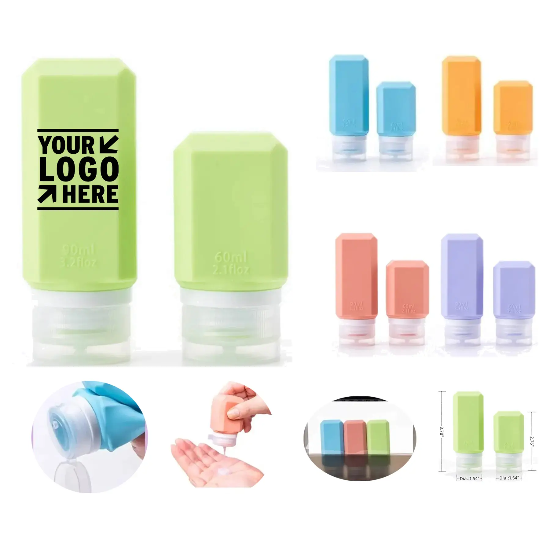 Portable Silicone Travel Bottle 2