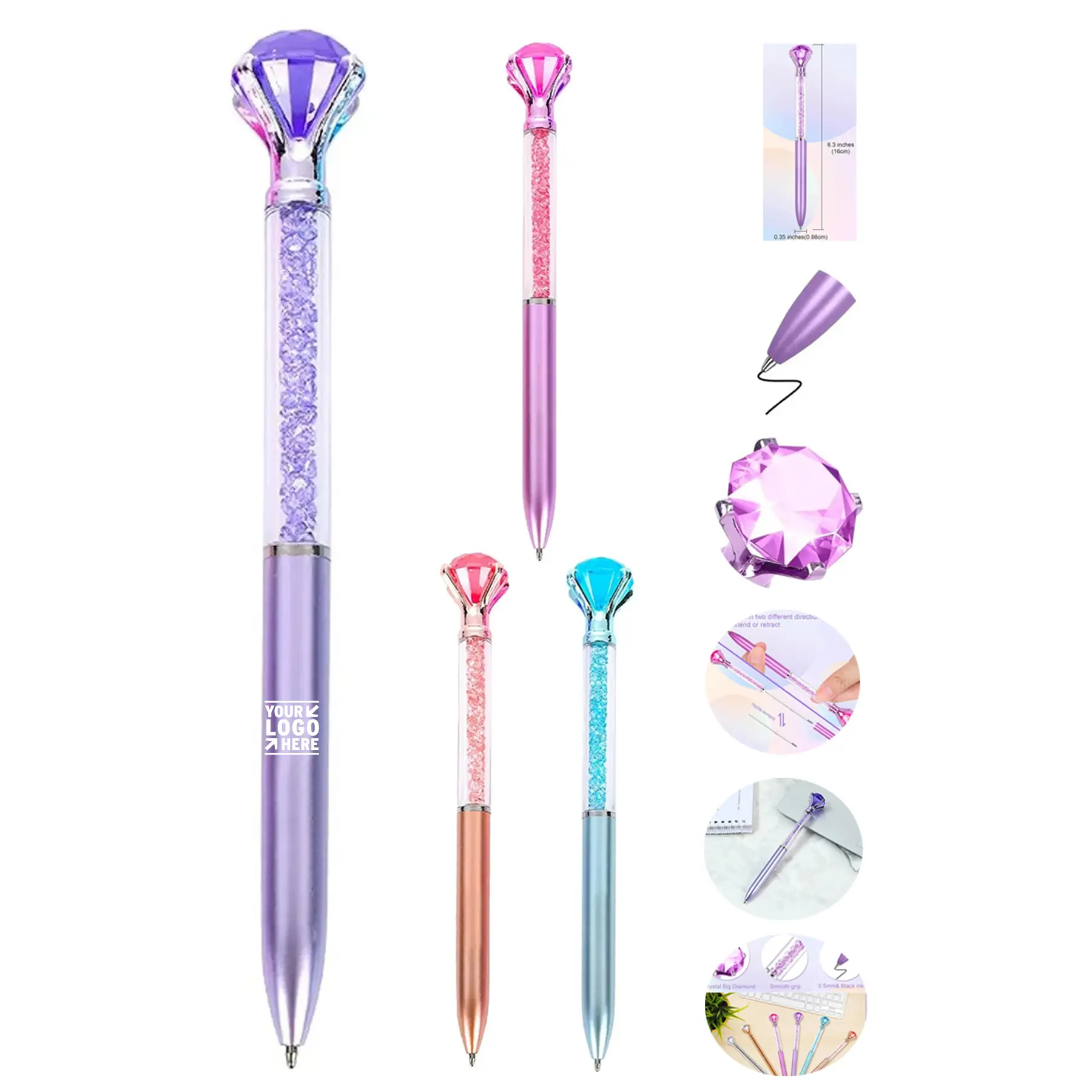 Crystal Gemstone Writing Instrument 2
