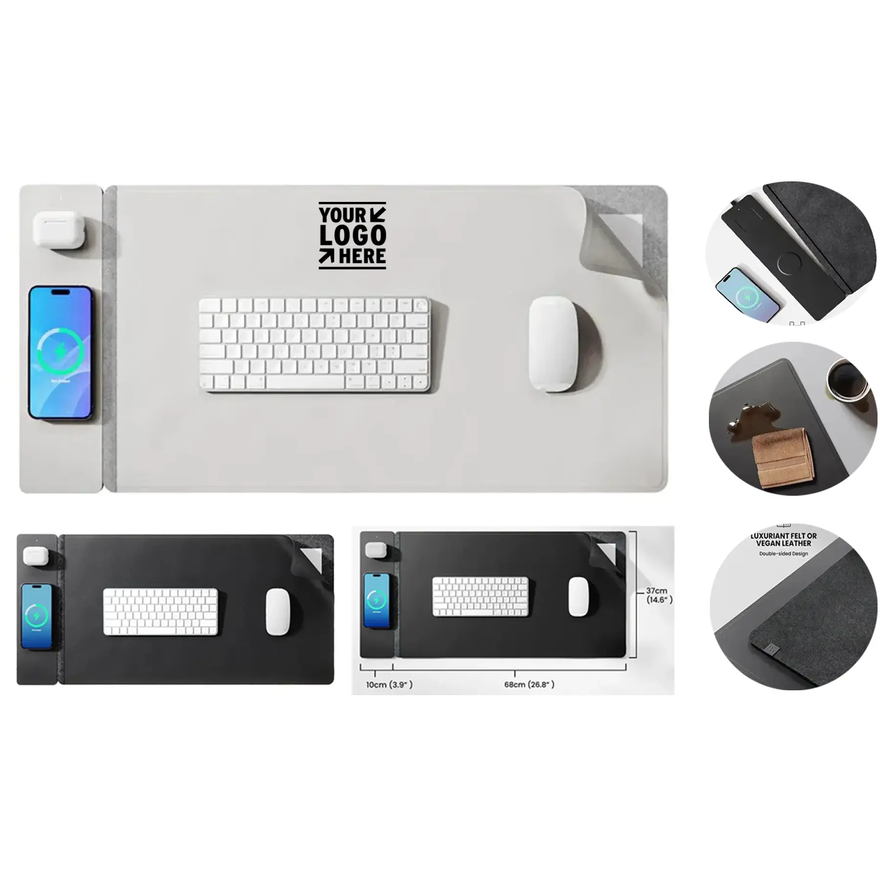 Versatile Wireless Charging Desk Mat 2
