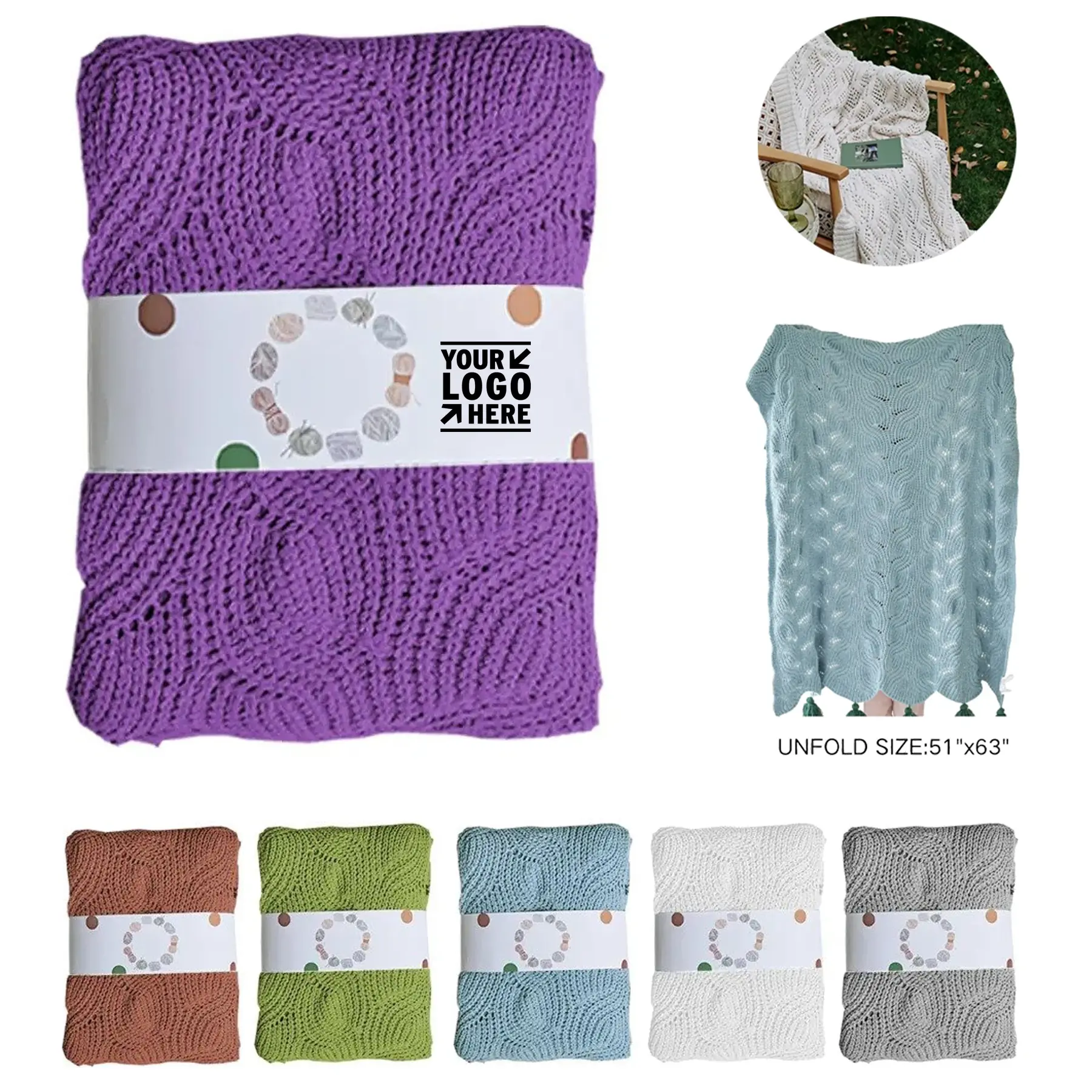Cozy Living Room Knit Throw 2