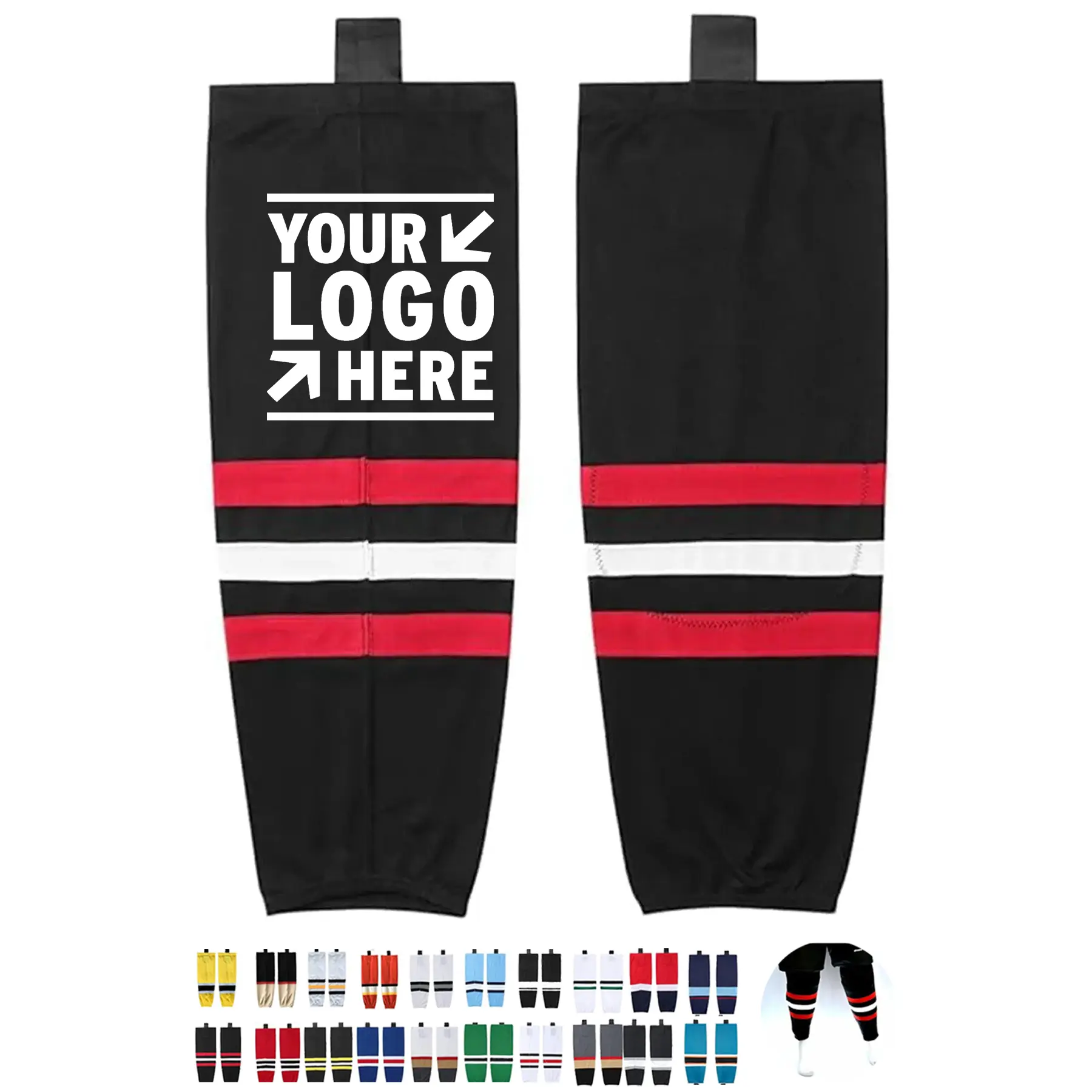 Colorful Striped Hockey Leggings 2