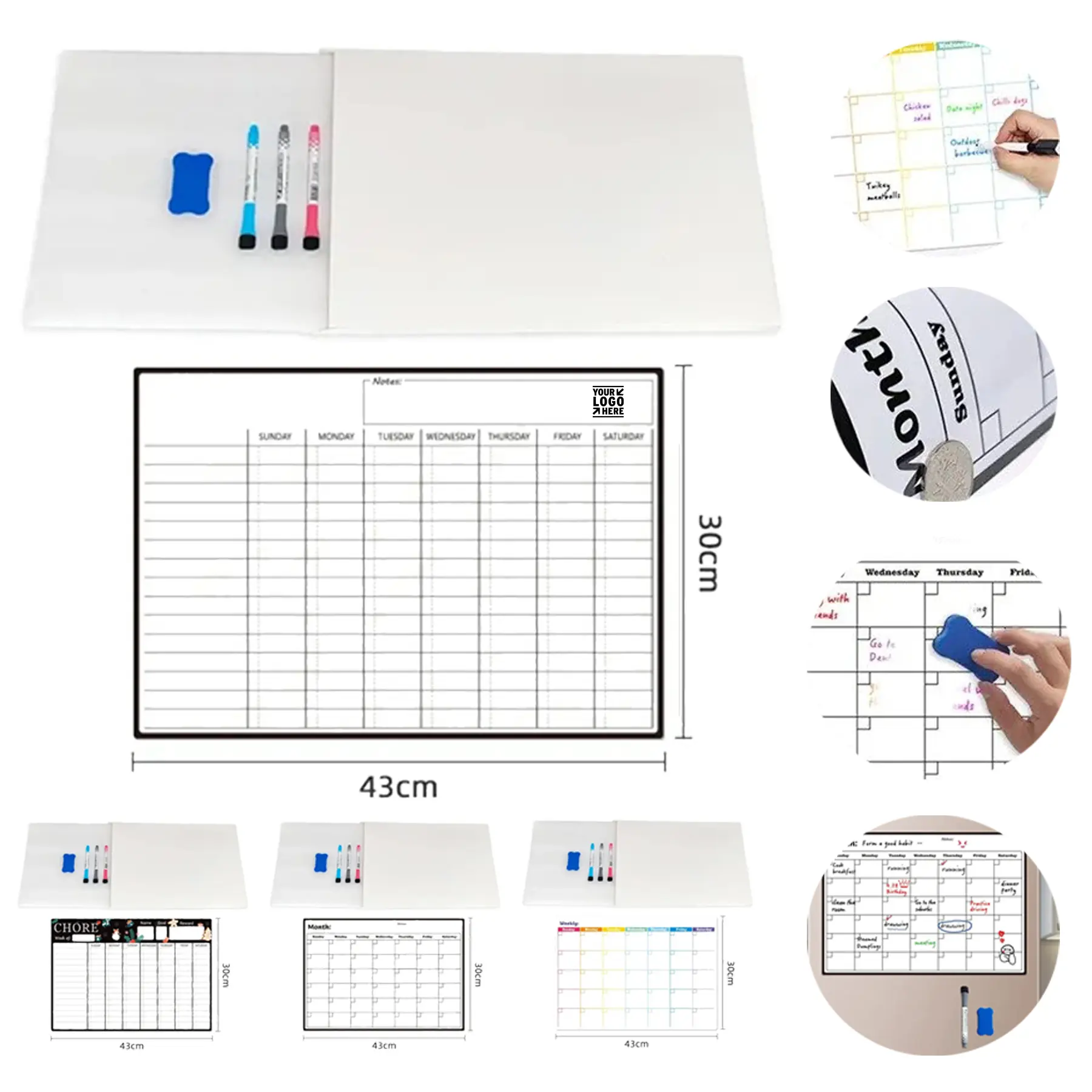 Reusable Magnetic Wall Calendar 2