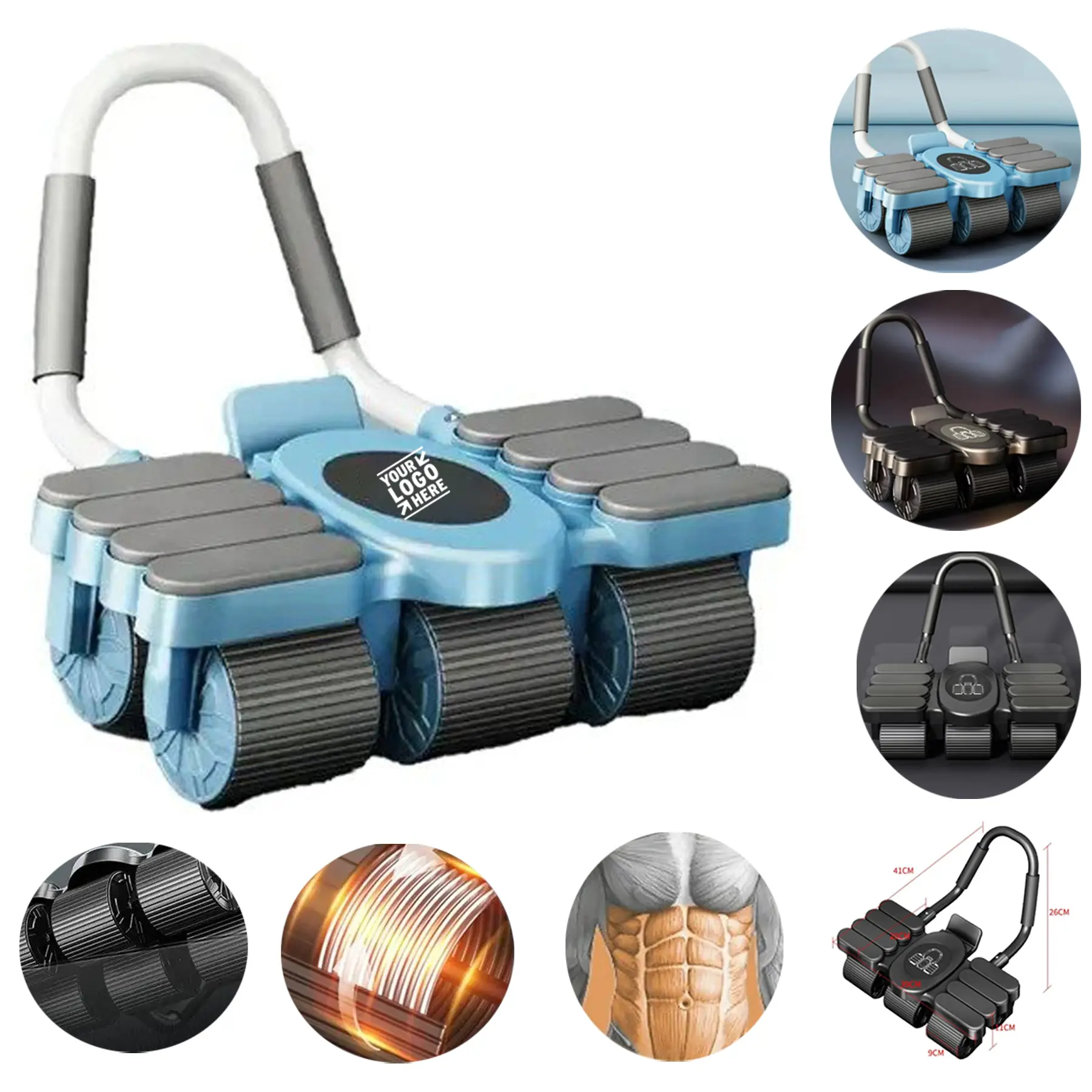 Dynamic Core Roller with Resistance Bands 2
