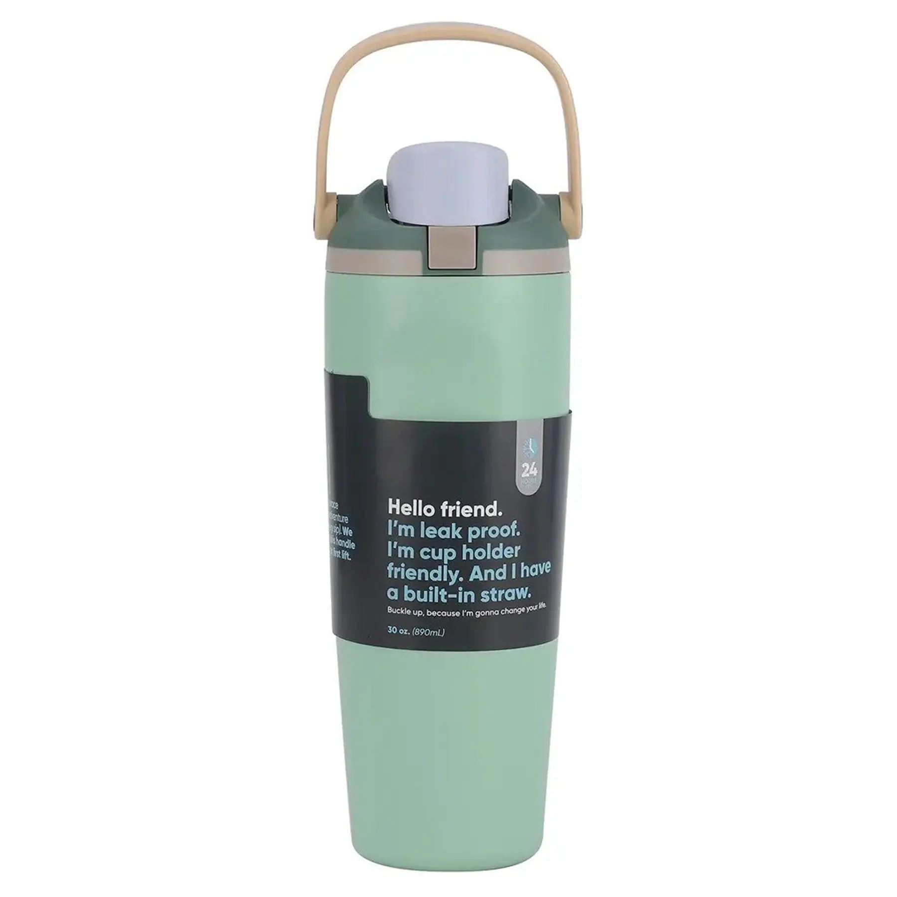 Insulated Travel Tumbler with Dual Drinking Options