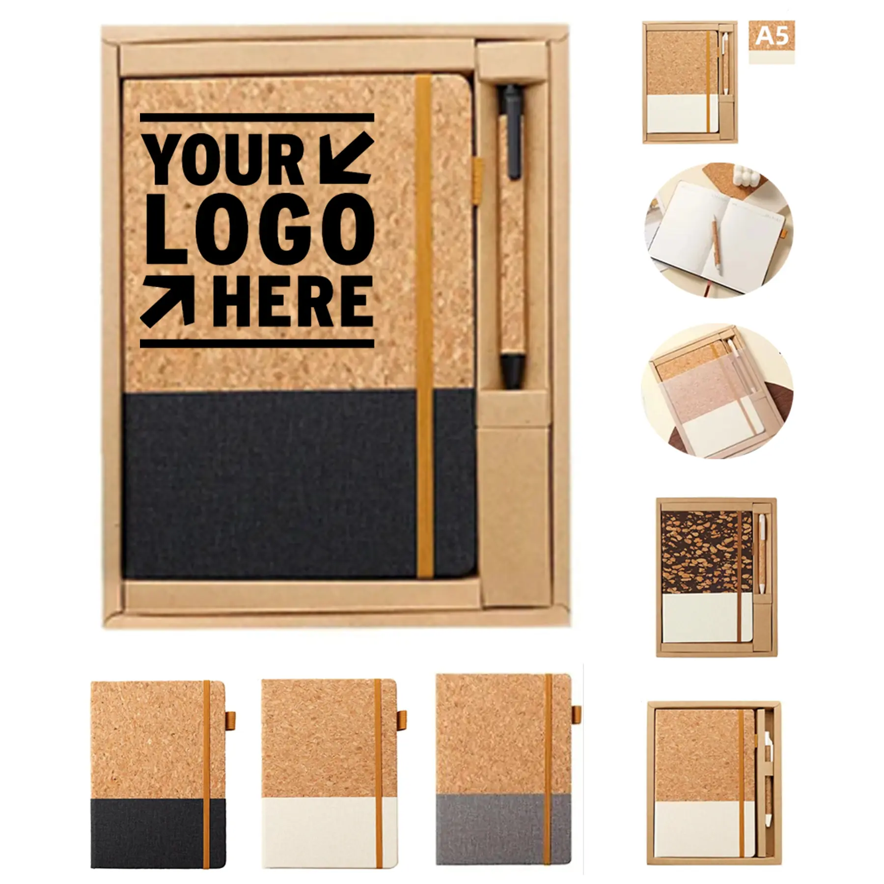 Sustainable Cork and Wheat Straw Notebook 2