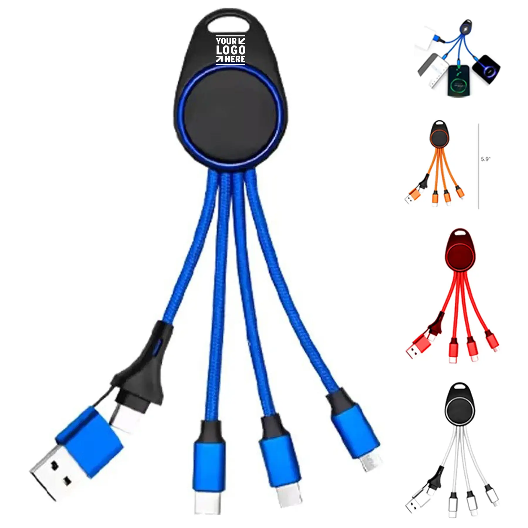 Versatile Braided Charging Cable Keychain 2