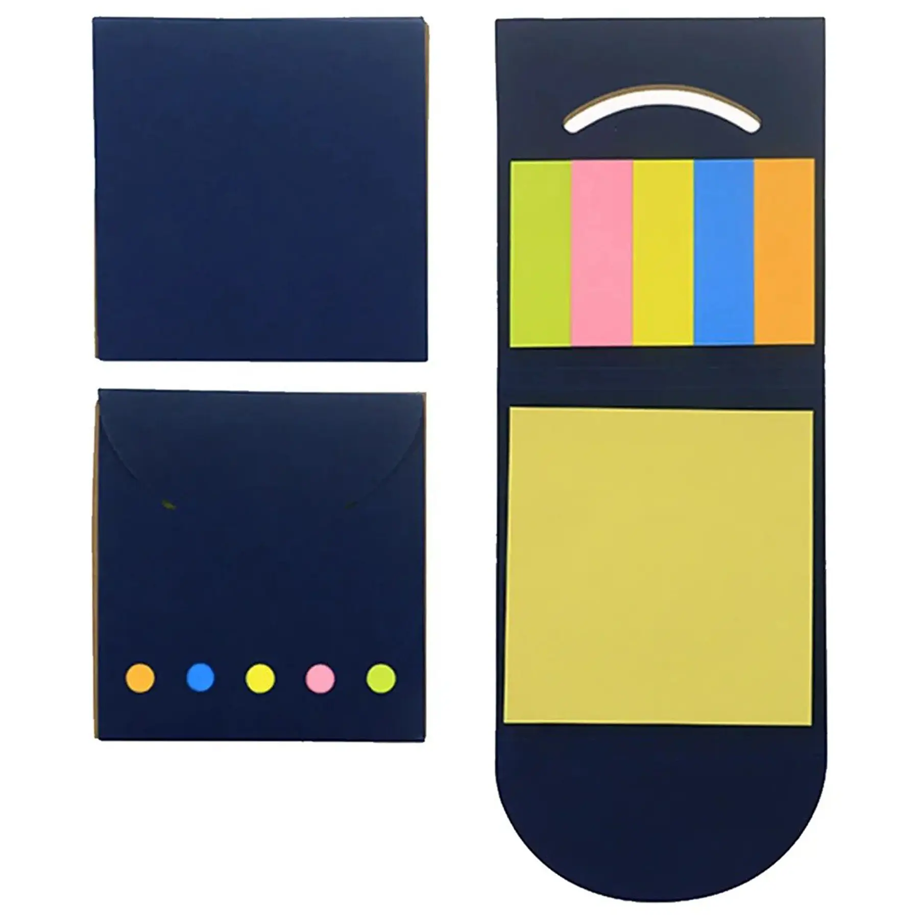 Compact Memo Pad with Colorful Markers