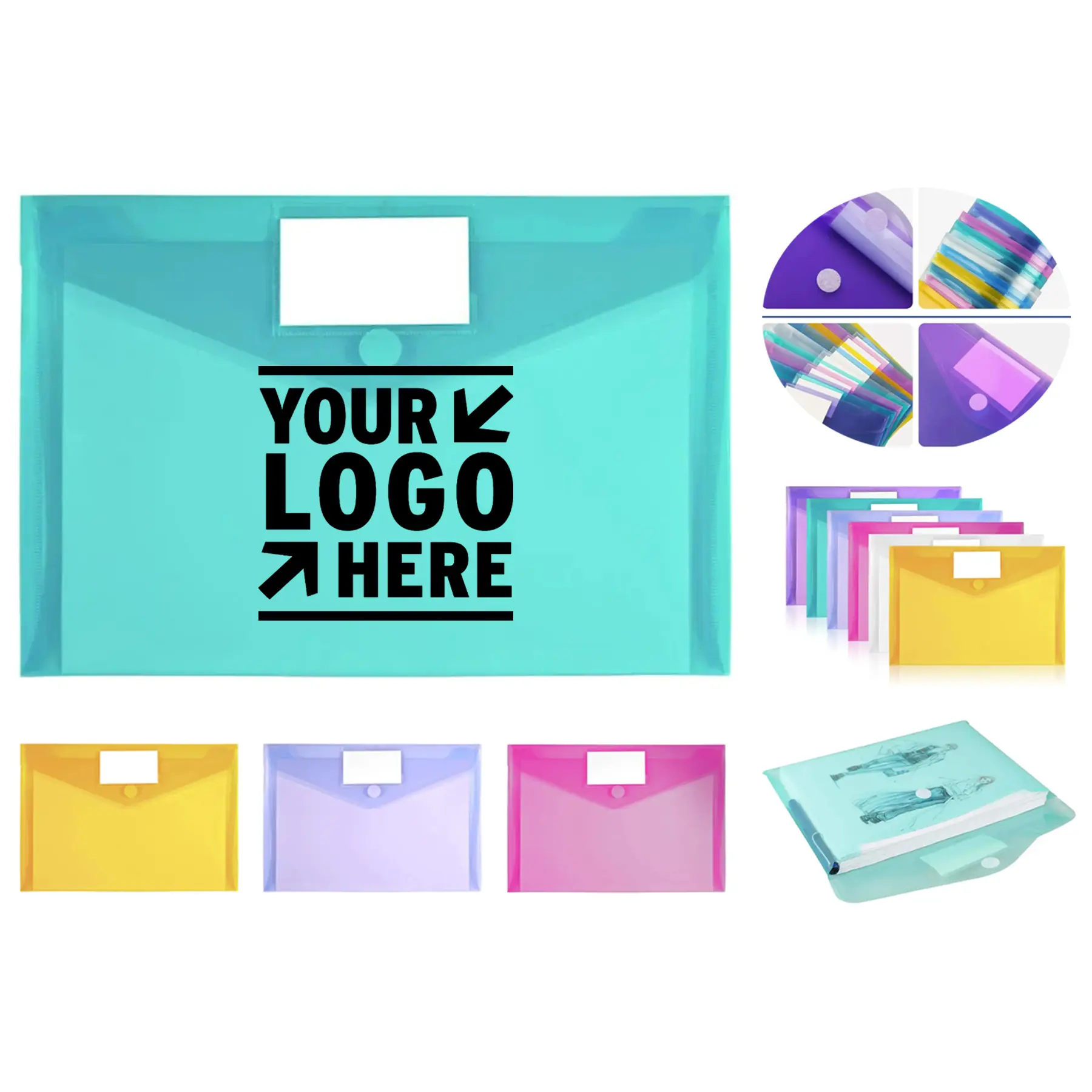 Clear Document Organizer with Label Slot 2