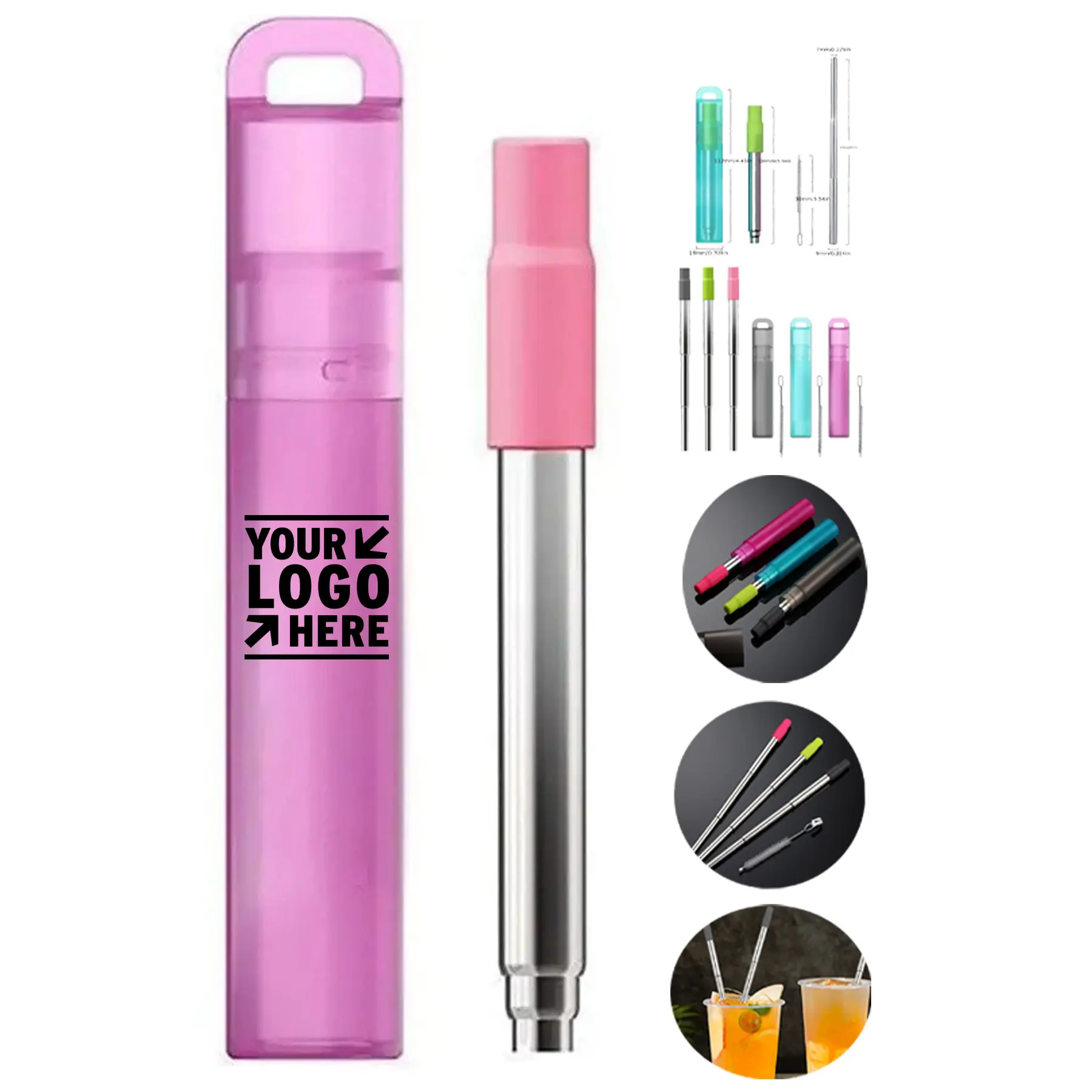 Foldable Travel Drinking Straw Set 2