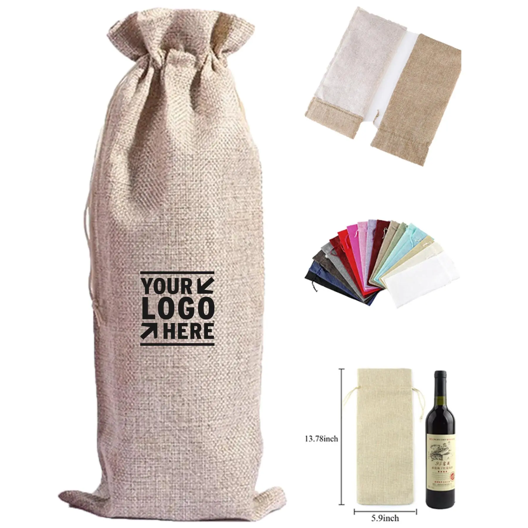 Natural Fiber Wine Bottle Bag 2