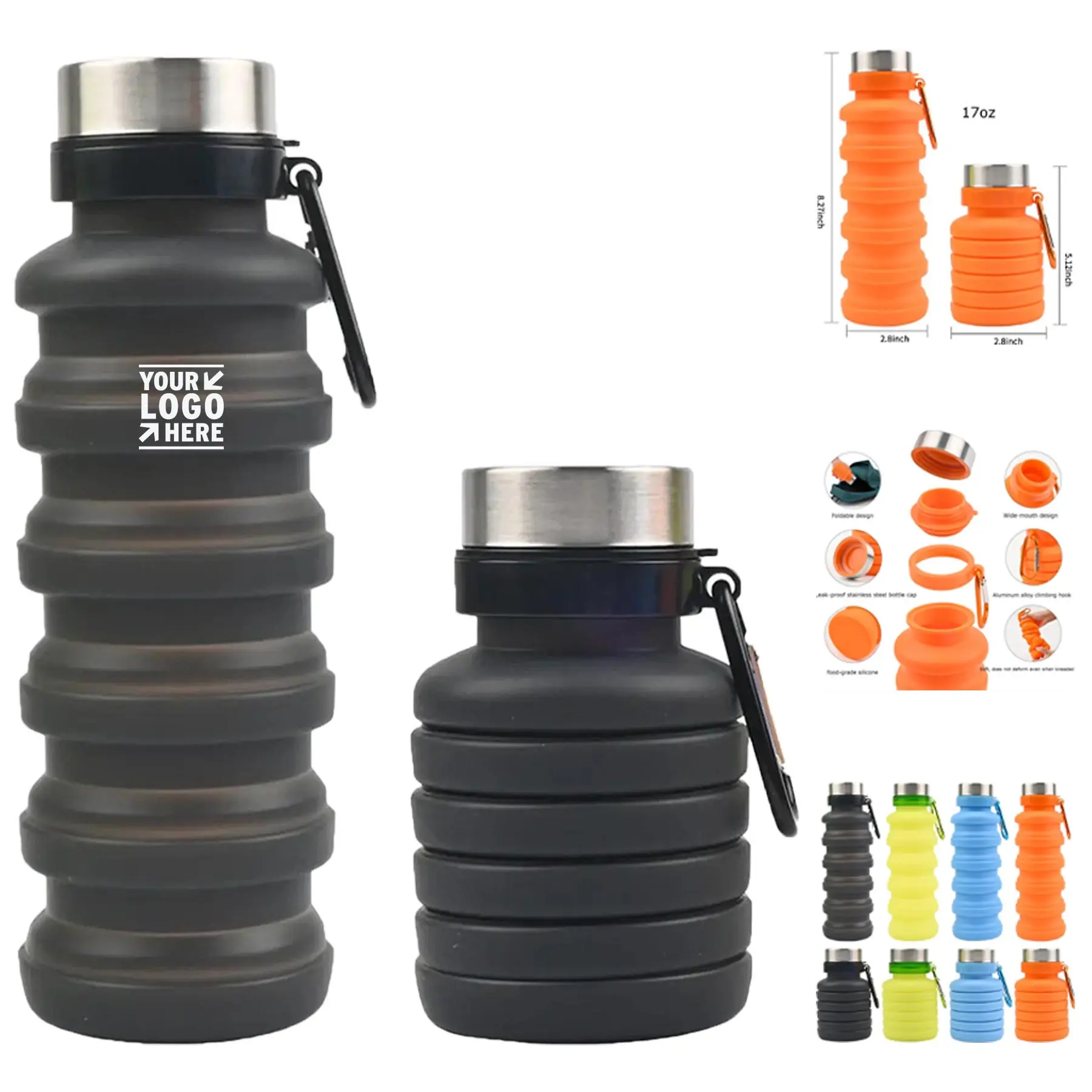 Collapsible Silicone Hydration Flask 2