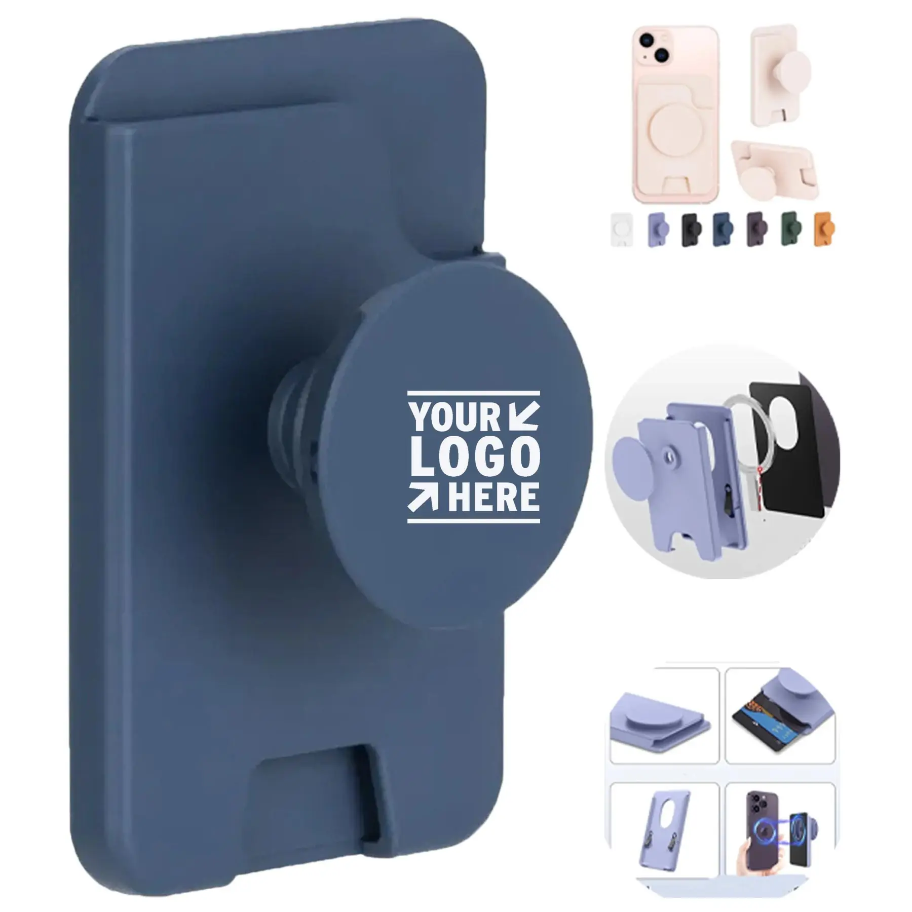 Portable Phone Wallet with Expandable Grip 2