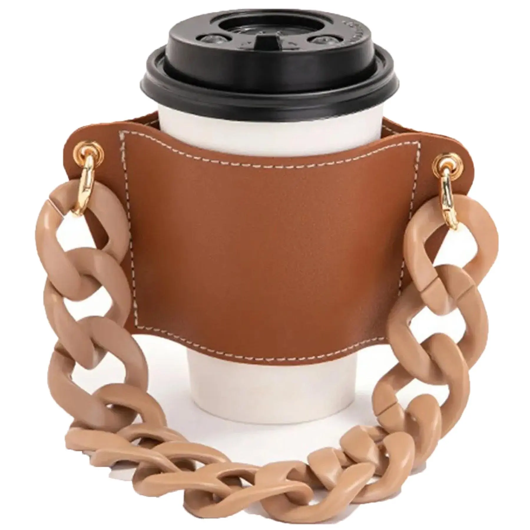 Eco-Friendly Coffee Cup Sleeve with Detachable Chain