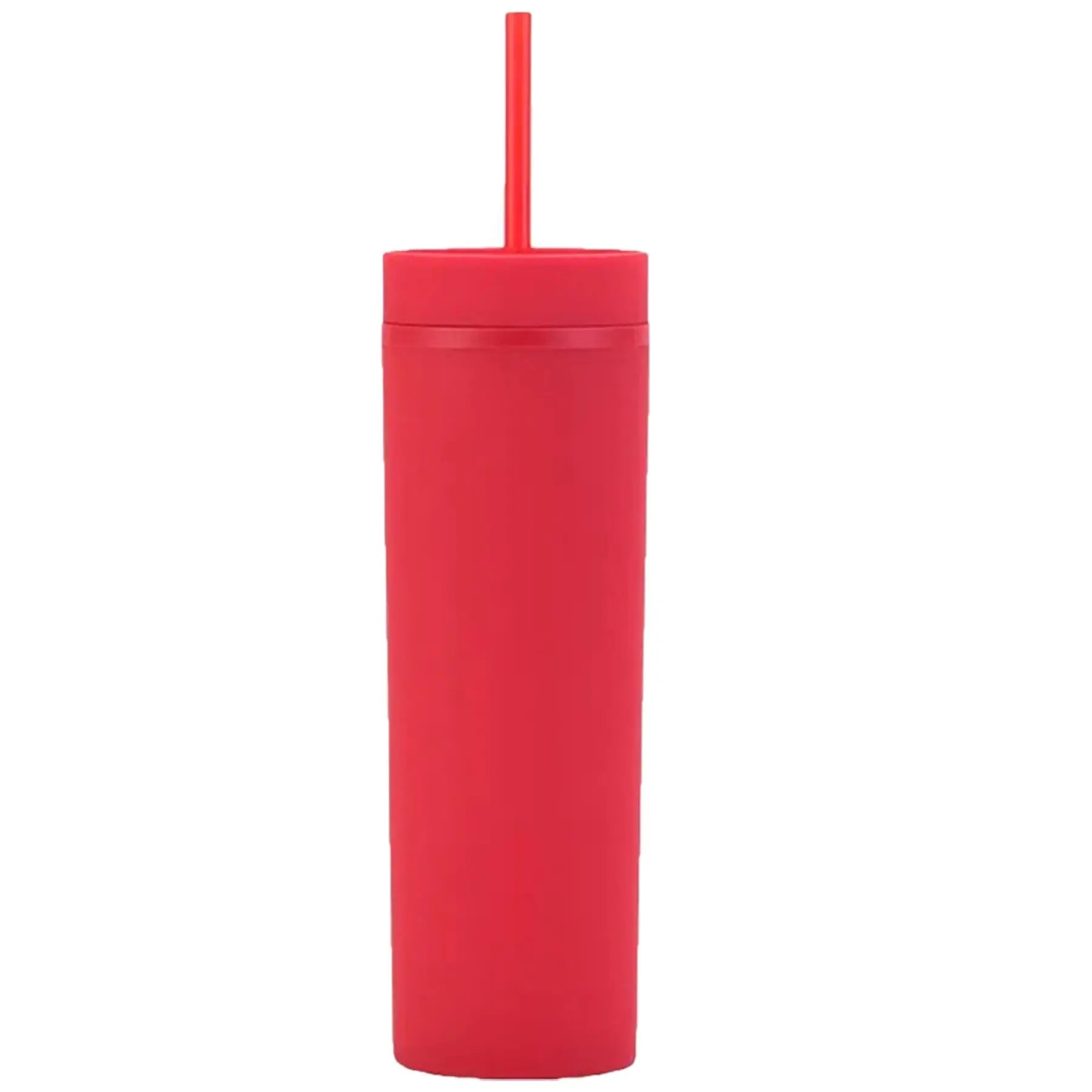 Personalized Matte Acrylic Drink Container with Lid and Straw