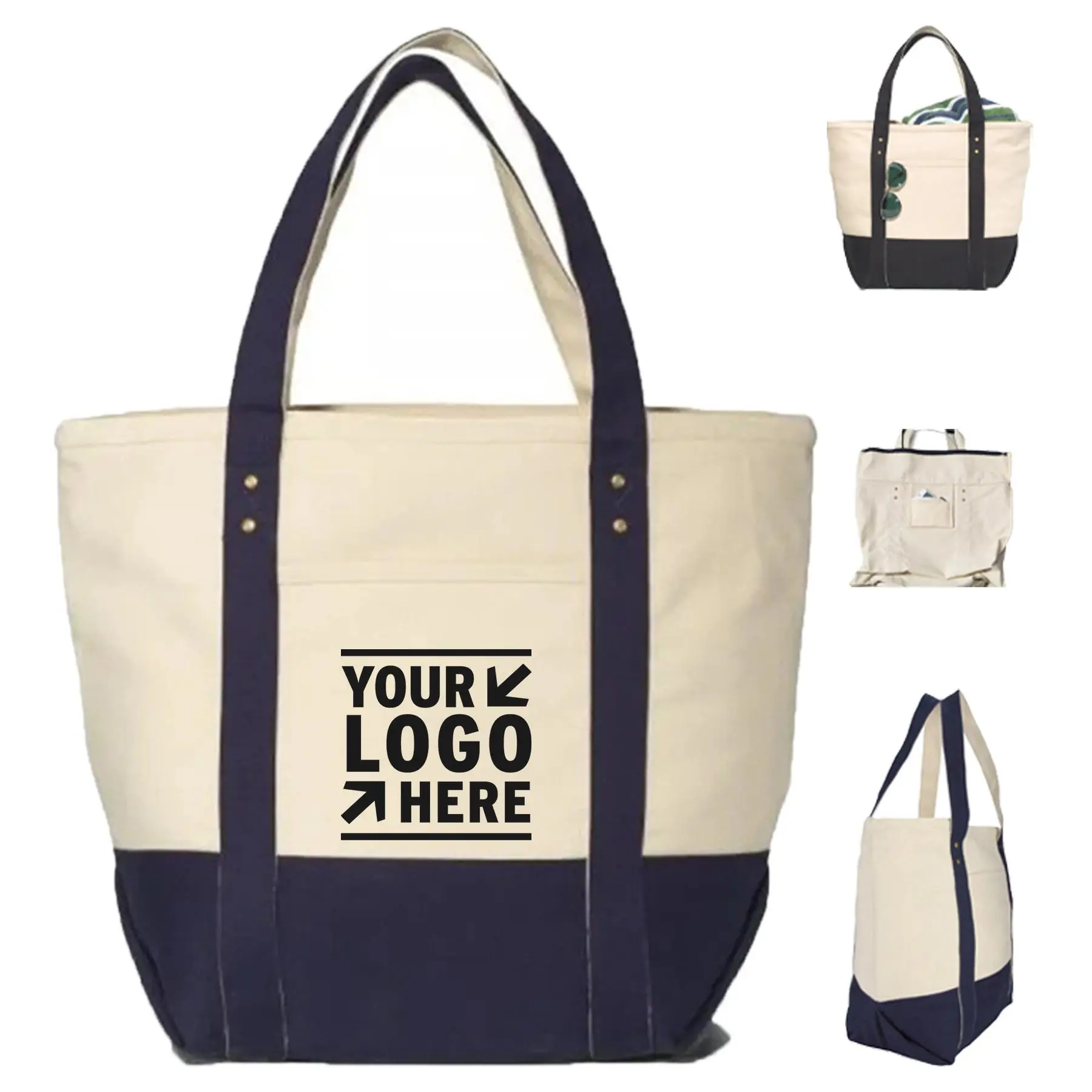 Coastal Zipper Canvas Bag 2