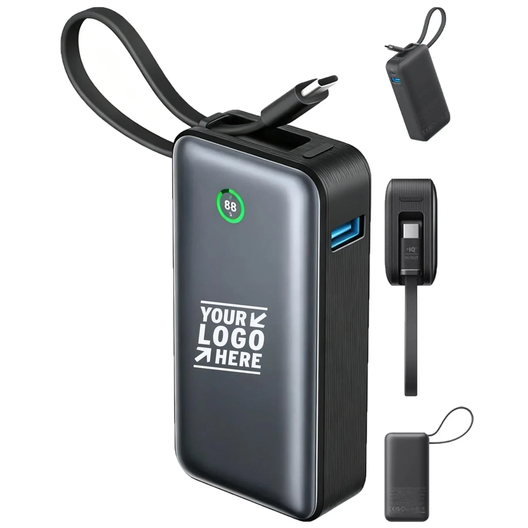 Portable Power Charger with Integrated Cable 2